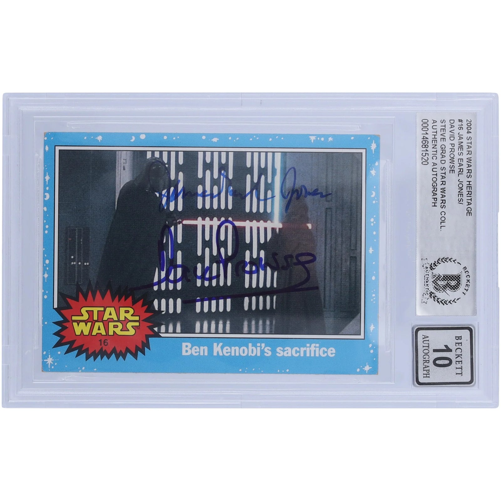 David Prowse and James Earl Jones Signed 2004 Topps Heritage #16 | BGS 10