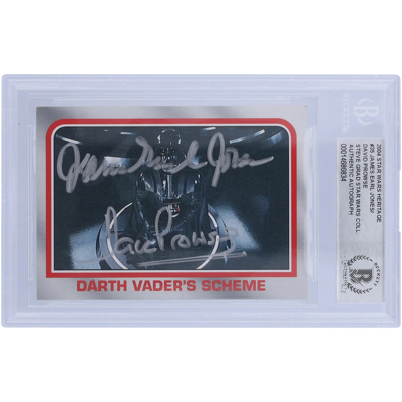 David Prowse and James Earl Jones Signed 2004 Topps Heritage #35 Card | Dual-Autographed