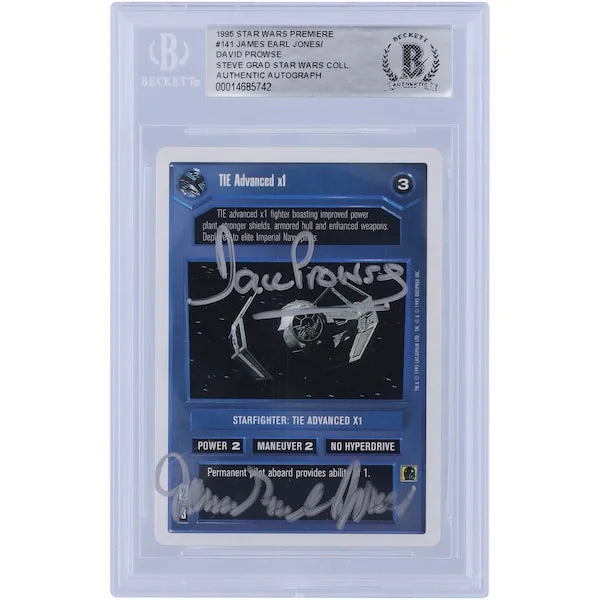 David Prowse and James Earl Jones Signed 1995 Star Wars CCG Premiere #141 | BGS Authentica