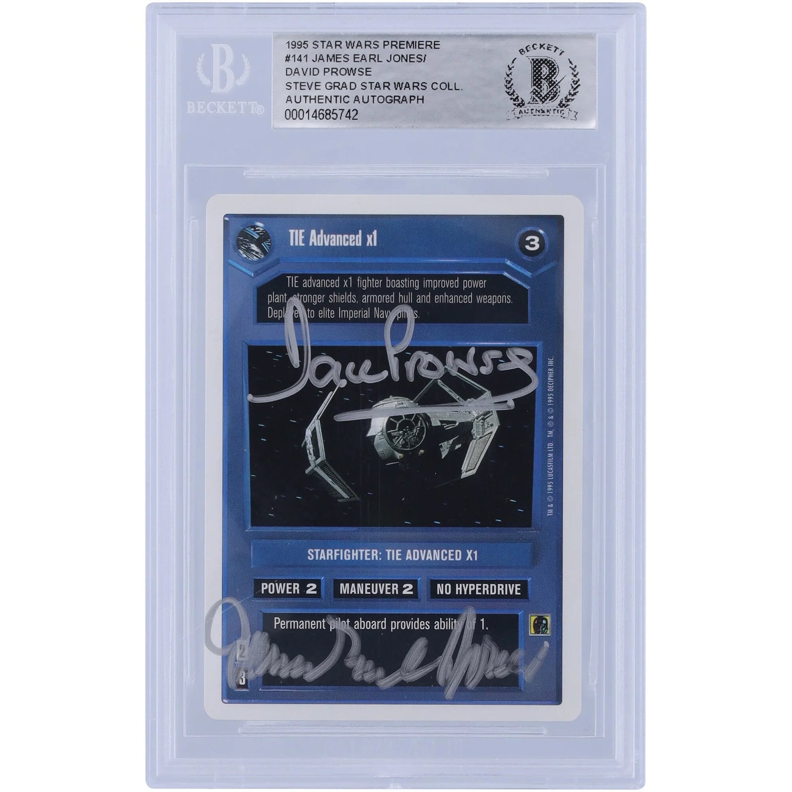 David Prowse and James Earl Jones Signed 1995 Star Wars CCG Premiere #141 | BGS Authentica