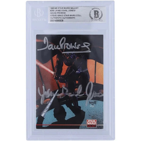 David Prowse and James Earl Jones Signed 1993-95 Topps Star Wars Galaxy #258 | BGS Authent