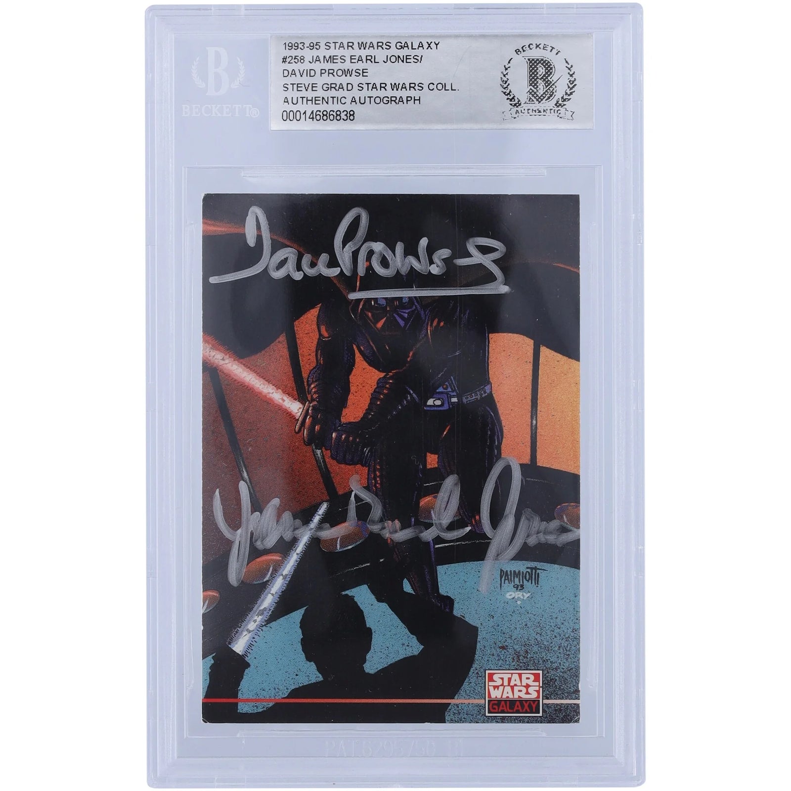 David Prowse and James Earl Jones Signed 1993-95 Topps Star Wars Galaxy #258 | BGS Authent