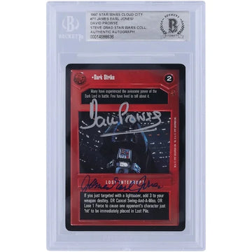 David Prowse and James Earl Jones Signed 1997 Star Wars CCG Cloud City #71 | BGS Authentic