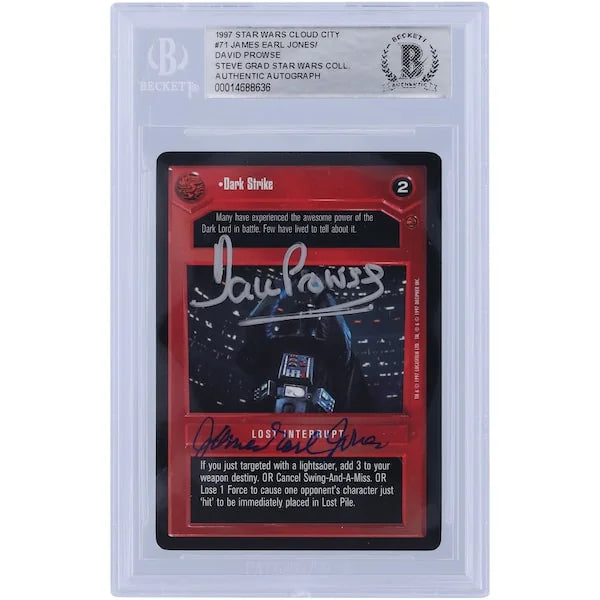 David Prowse and James Earl Jones Signed 1997 Star Wars CCG Cloud City #71 | BGS Authentic