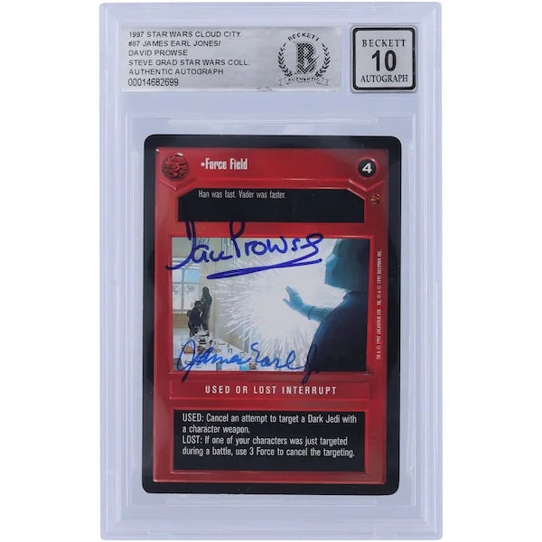David Prowse and James Earl Jones Signed 1997 CCG Cloud City #87 Card | BGS 10
