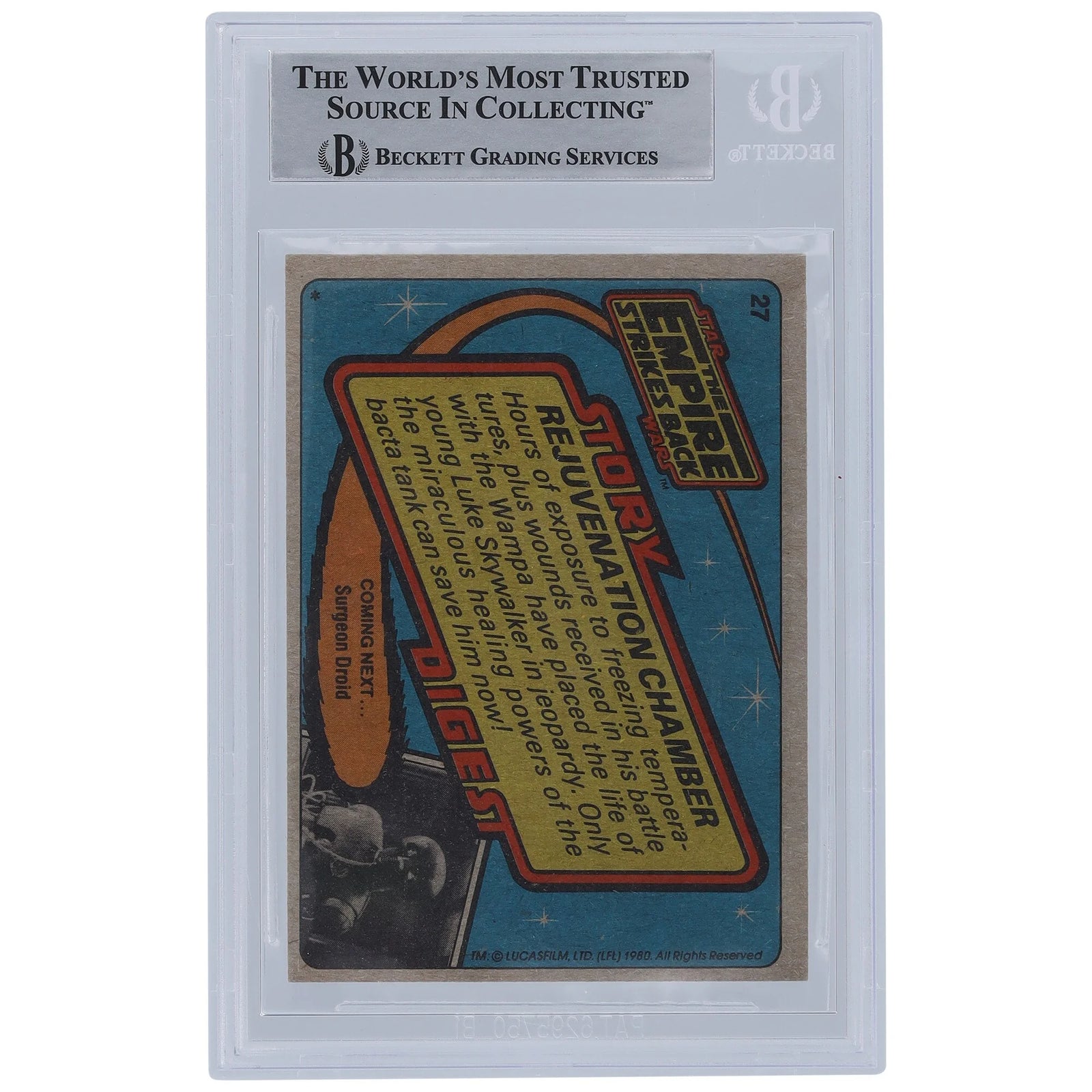 Mark Hamill and Denny Delk Signed 1980 Topps Empire Strikes Back #27 Card | BGS Authentica