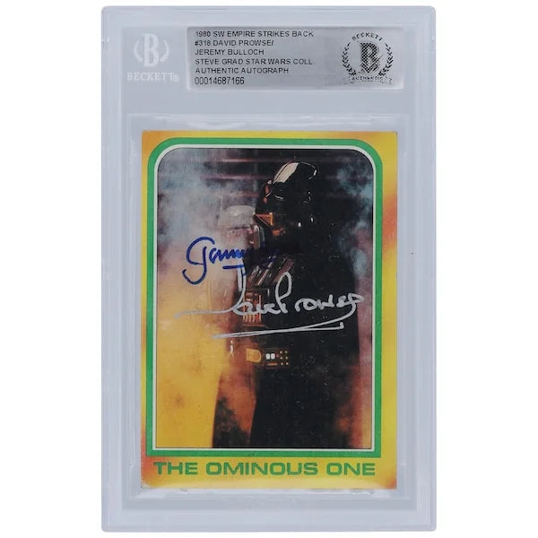 David Prowse and Jeremy Bulloch Signed 1980 Topps Empire Strikes Back #318 Card | BGS Auth