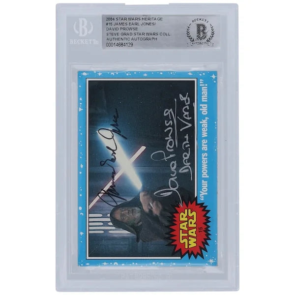 David Prowse and James Earl Jones Signed 2004 Topps Heritage #15 Card | Darth Vader Inscri