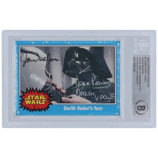 David Prowse and James Earl Jones Signed 2004 Topps Heritage #2 Card | Darth Vader Inscrip