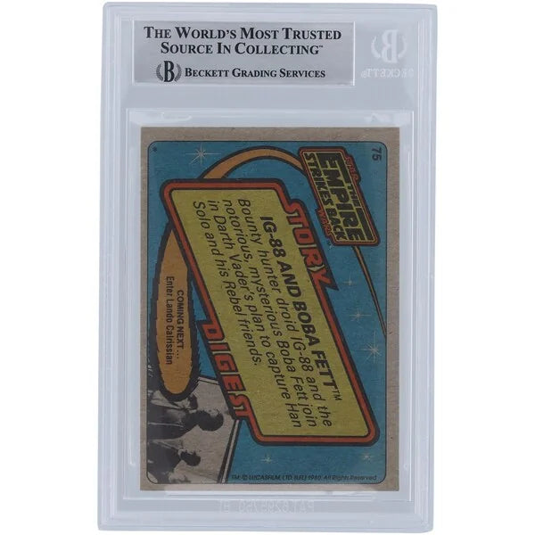 Jeremy Bulloch and Bill Hargreaves Signed 1980 Topps Empire Strikes Back #75 | BGS Authent
