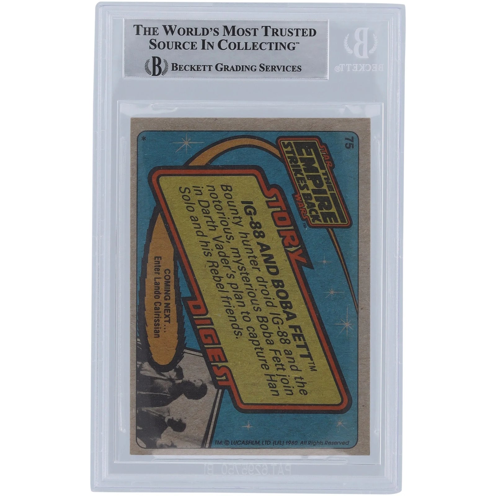 Jeremy Bulloch and Bill Hargreaves Signed 1980 Topps Empire Strikes Back #75 | BGS Authent