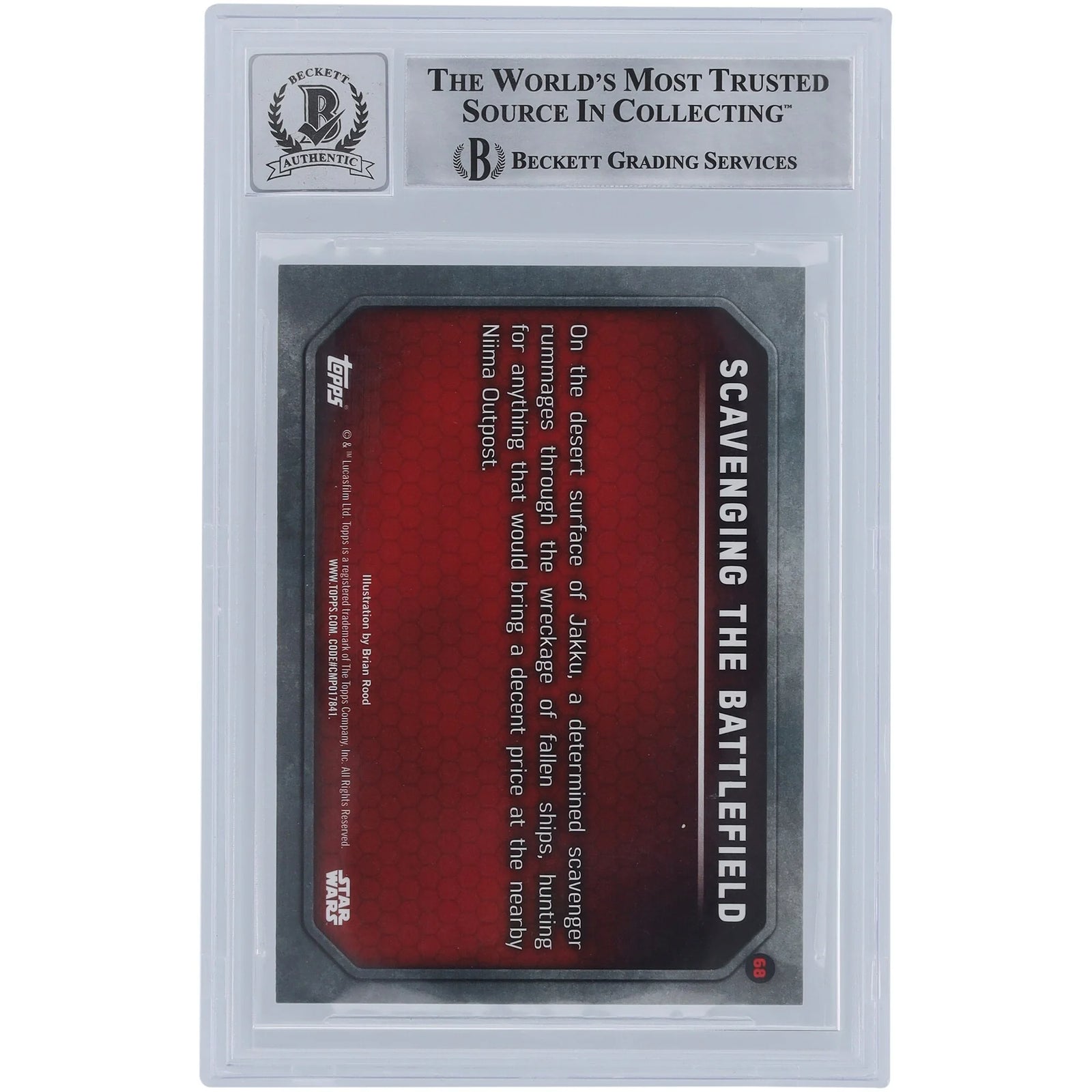 Doug Chiang & Ryan Church Signed 2015 Topps The Force Awakens #68 | BGS 10