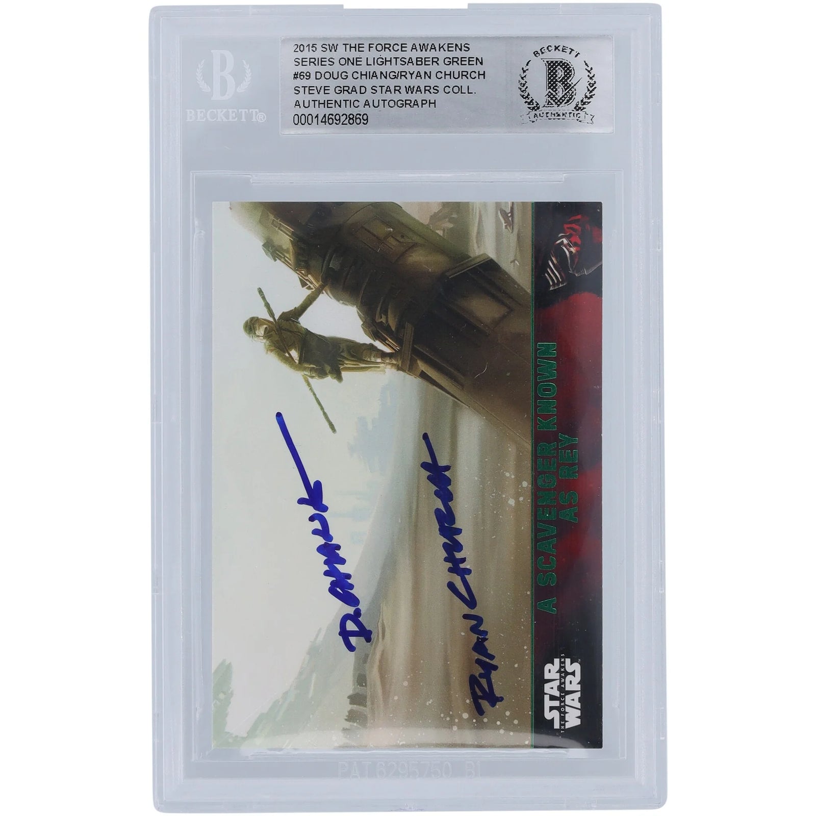 Doug Chiang & Ryan Church Signed 2015 Topps The Force Awakens #69 | BGS Authenticated