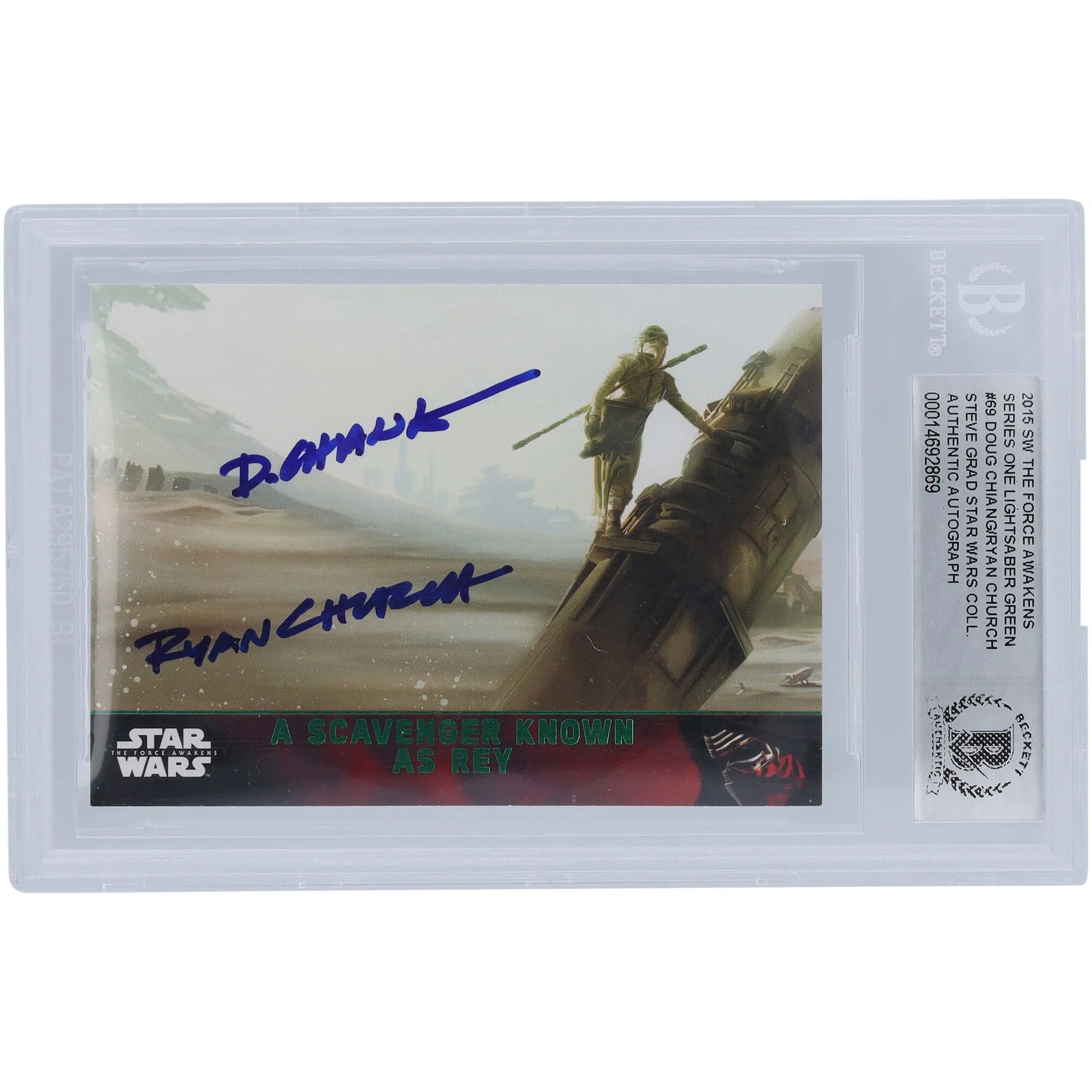 Doug Chiang & Ryan Church Signed 2015 Topps The Force Awakens #69 | BGS Authenticated