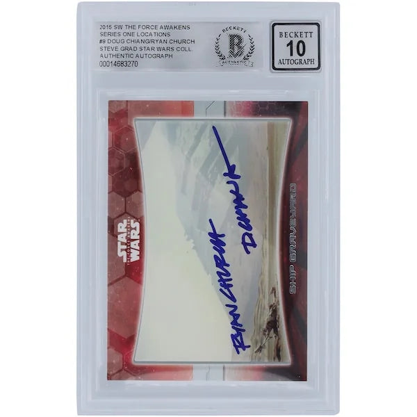 Doug Chiang & Ryan Church Signed 2015 Topps The Force Awakens #9 | BGS 10