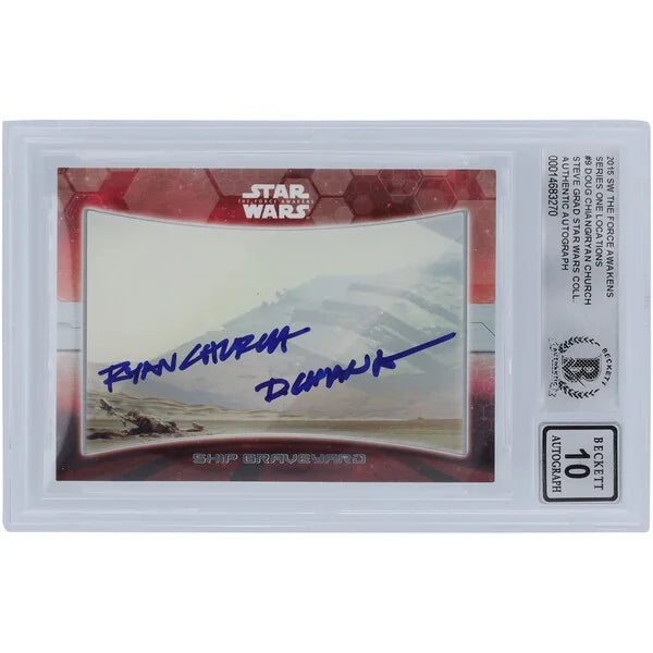 Doug Chiang & Ryan Church Signed 2015 Topps The Force Awakens #9 | BGS 10