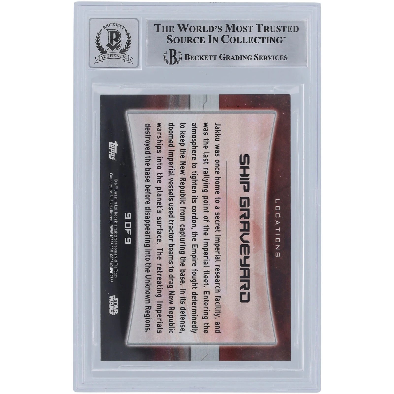 Doug Chiang & Ryan Church Signed 2015 Topps The Force Awakens #9 | BGS 10