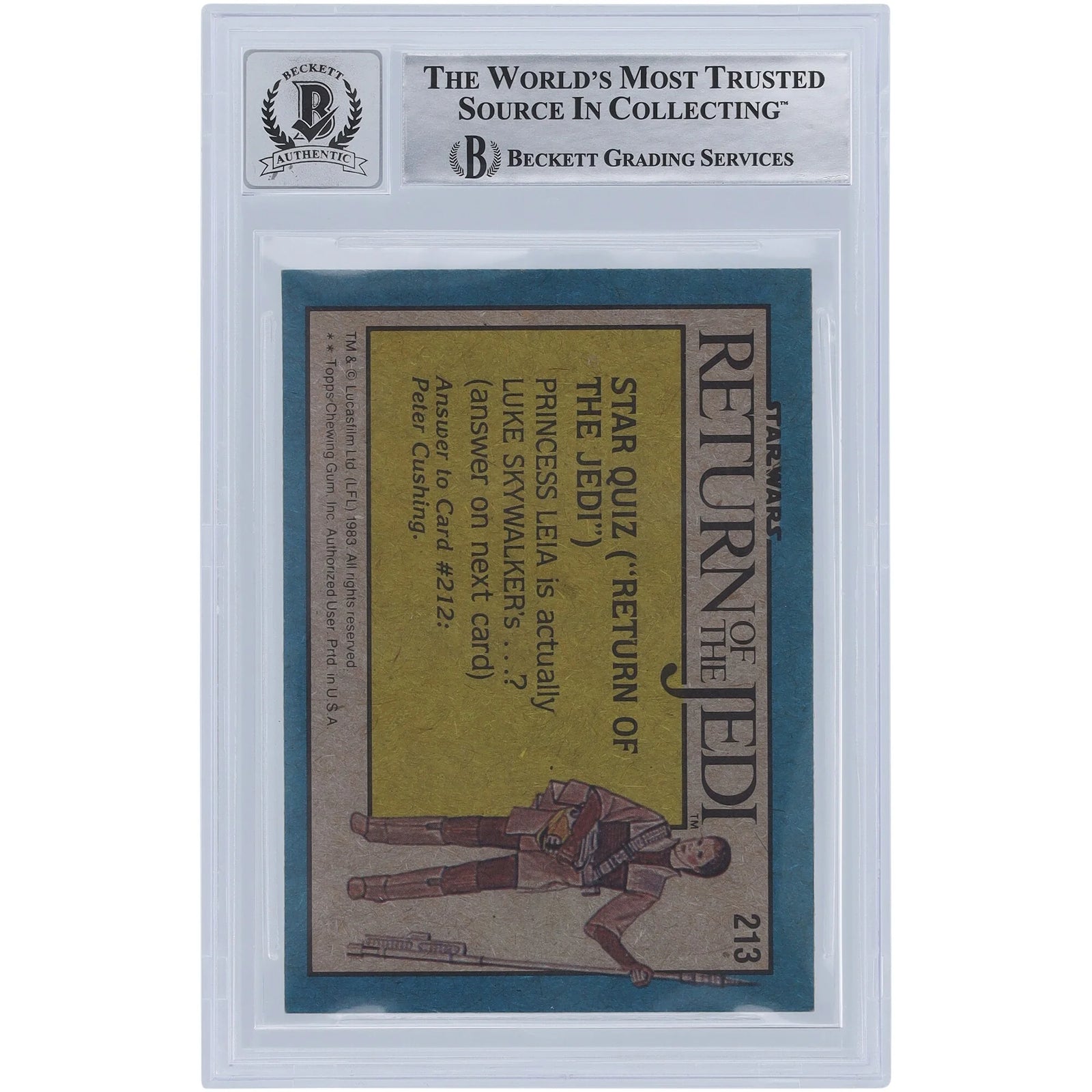 Ira Keeler and Ease Owyeung Signed 1983 Topps Return of the Jedi #213 Card | BGS 10