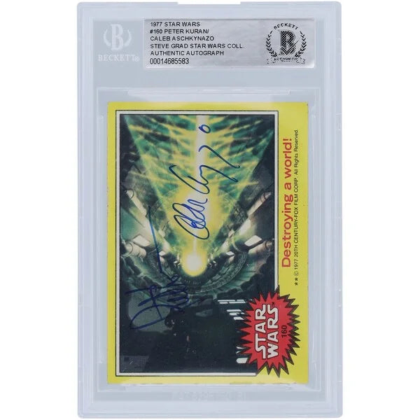 Peter Kuran & Caleb Aschkynazo Signed 1977 Topps Star Wars Series 1 #160 | BGS Authenticat