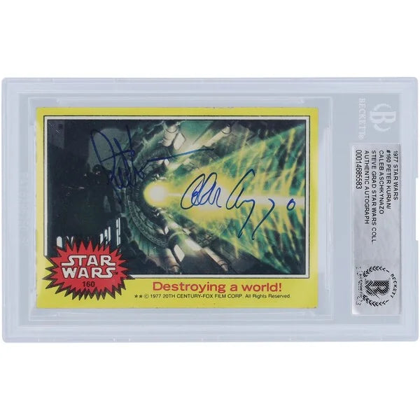 Peter Kuran & Caleb Aschkynazo Signed 1977 Topps Star Wars Series 1 #160 | BGS Authenticat