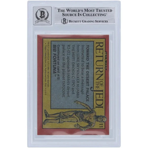 Hiro Narita and Craig Barron Signed 1983 Topps Return of the Jedi #11 Card | BGS 10