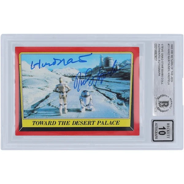 Hiro Narita and Neil Krepela Signed 1983 Topps Return of the Jedi #11 | BGS 10