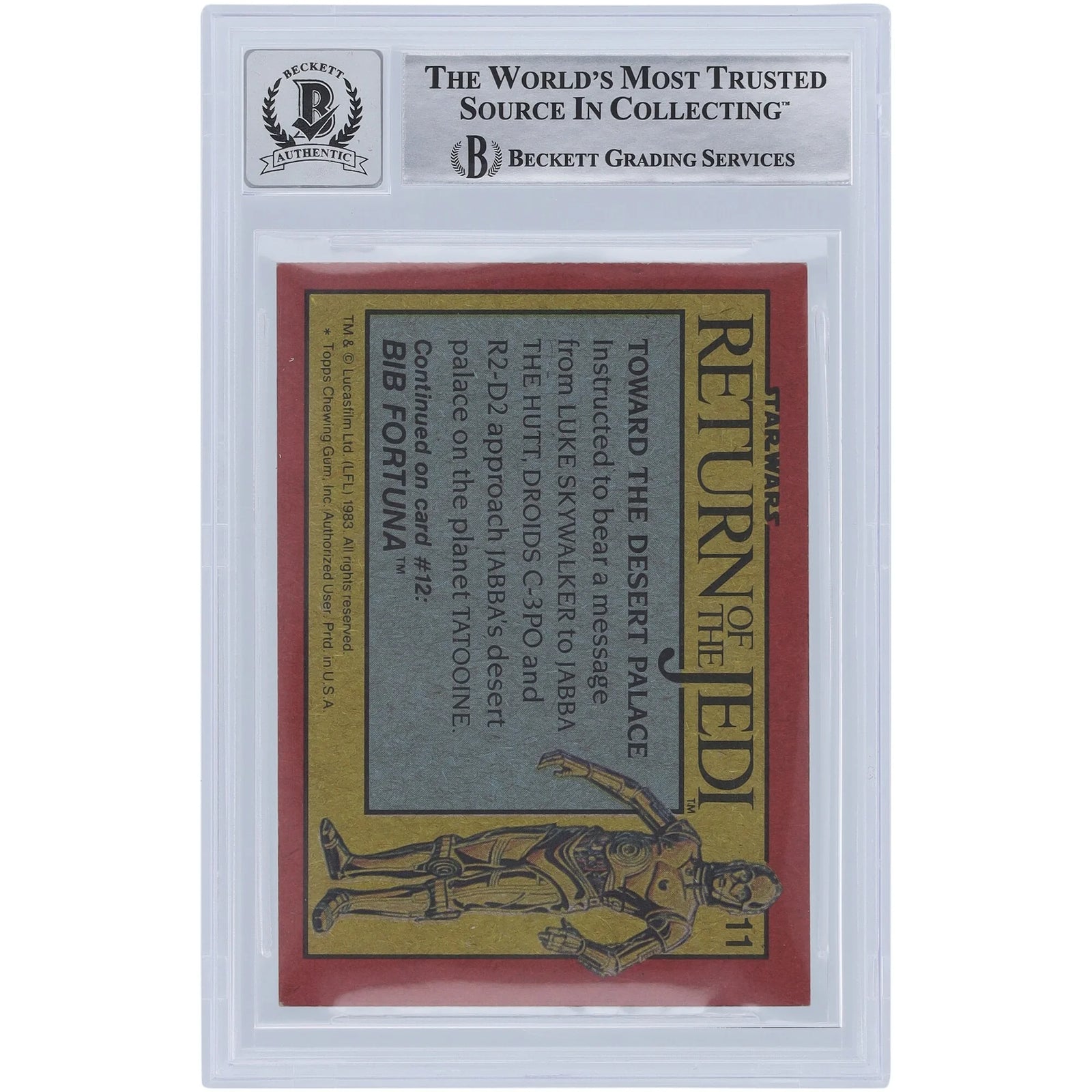 Hiro Narita and Neil Krepela Signed 1983 Topps Return of the Jedi #11 | BGS 10