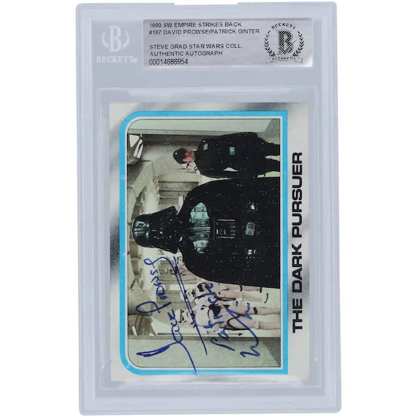 David Prowse and Patrick Ginter Star Wars Autographed 1980 Topps The Empire Strikes Back #187 BGS Authenticated Authenticated Card - F2