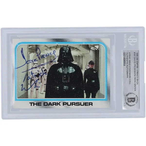 David Prowse and Patrick Ginter Star Wars Autographed 1980 Topps The Empire Strikes Back #187 BGS Authenticated Authenticated Card - F2