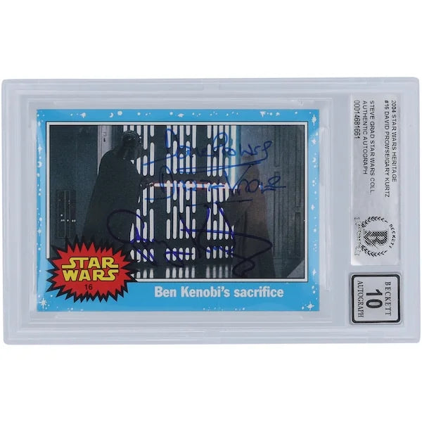 David Prowse and Gary Kurtz Signed 2004 Topps Heritage #16 | BGS 10 Darth Vader