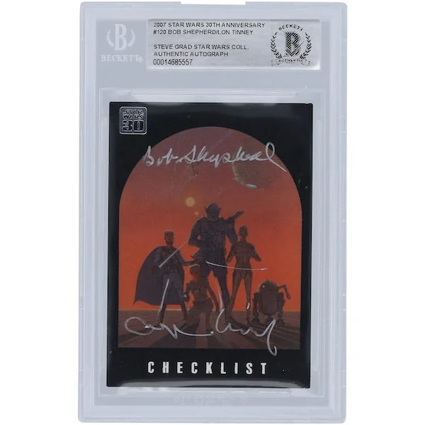 Bob Shepherd and Lon Tinney Signed 2007 Topps 30th Anniversary #120 | BGS Authenticated
