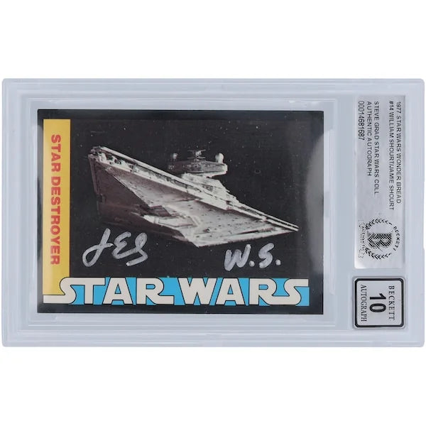William Shourt and Jamie Shourt Signed 1977 Topps Star Wars Wonder Bread #14 | BGS 10 Auto