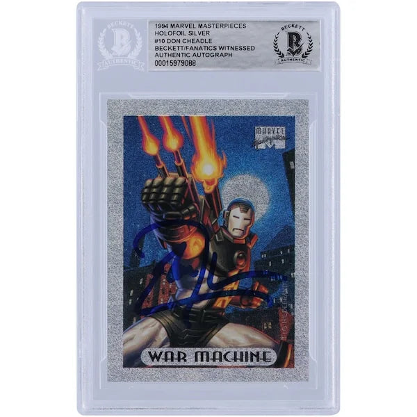 Don Cheadle Signed 1994 Marvel Masterpieces War Machine #10 | Holofoil Silver