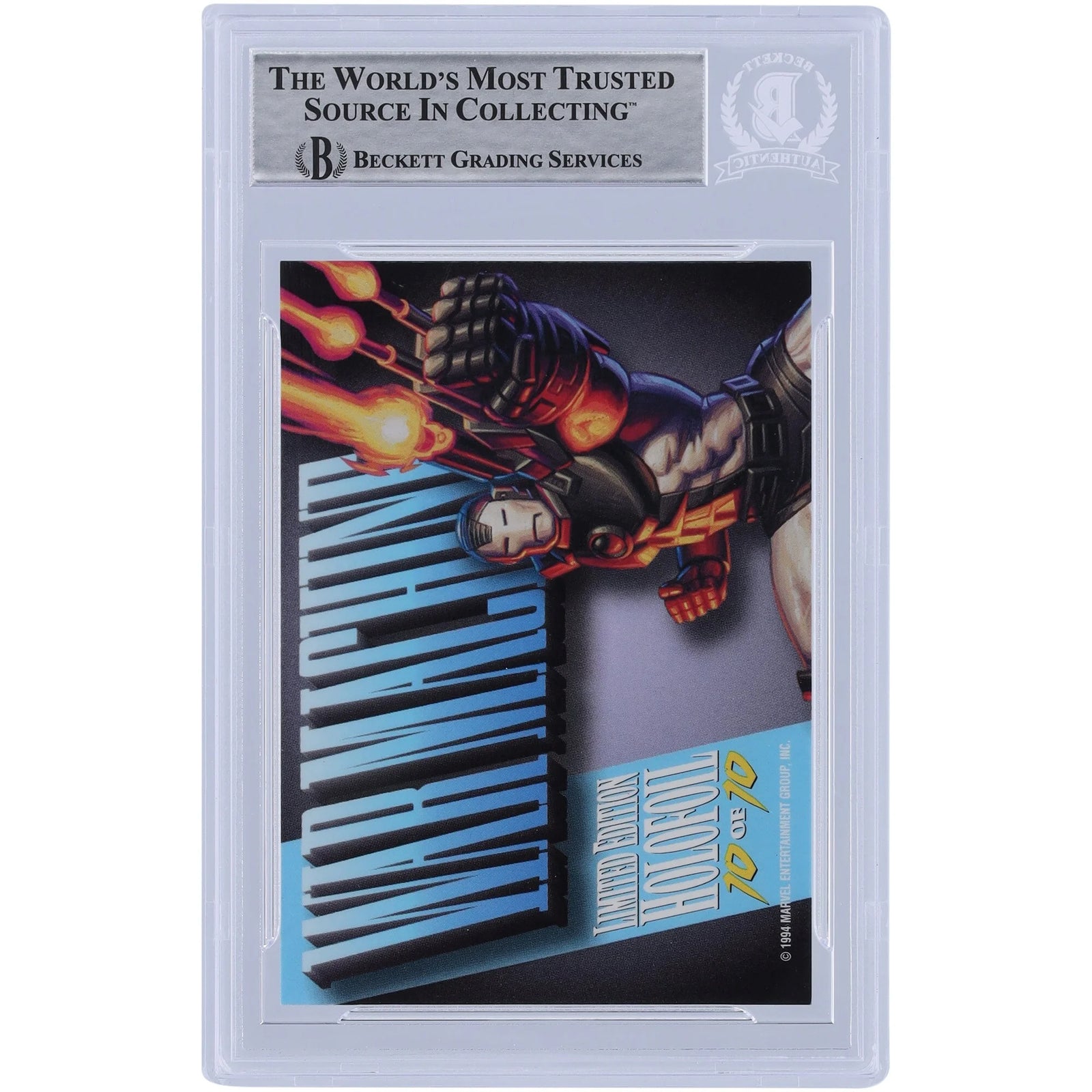 Don Cheadle Signed 1994 Marvel Masterpieces War Machine #10 | Holofoil Silver