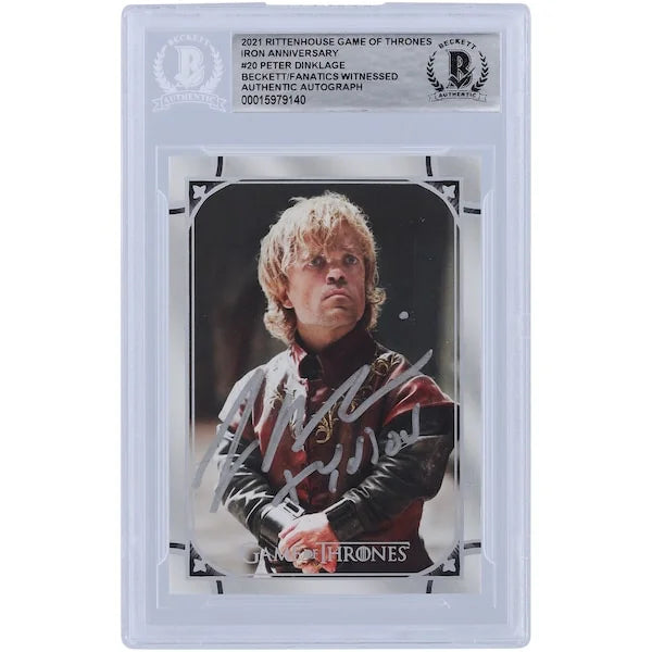 Peter Dinklage Signed 2021 Rittenhouse Game of Thrones #20 Card | Tyrion Inscription