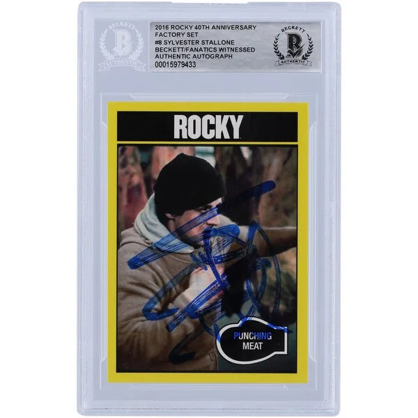 Sylvester Stallone Signed 2016 Topps Rocky 40th Anniversary Card #8 | Beckett Authenticate