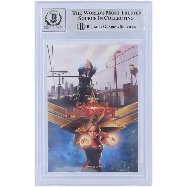 Brie Larson Signed Captain Marvel 2019 Promo Card | Graded 10
