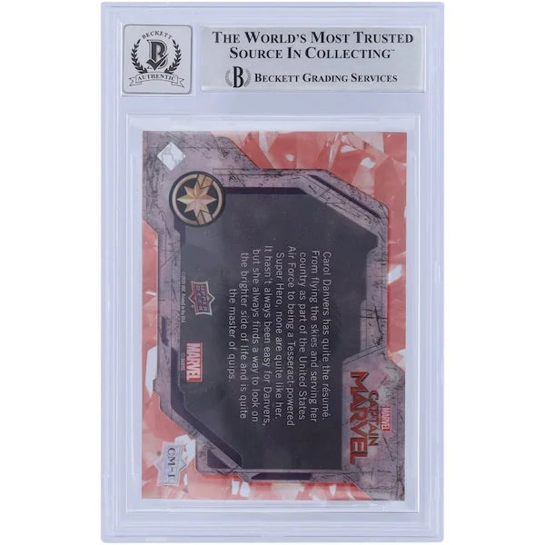 Brie Larson Signed 2020 Upper Deck Captain Marvel #CM-1 Card | Graded 10