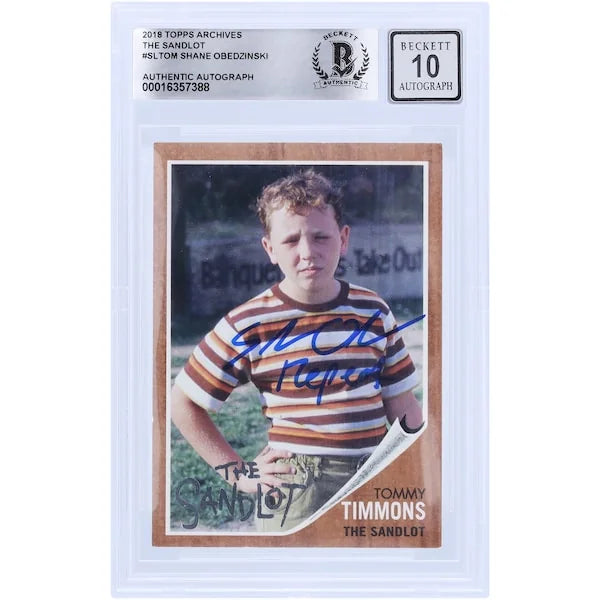 Shane Obedzinski Signed 2018 Topps Archives Card | The Sandlot Graded 10