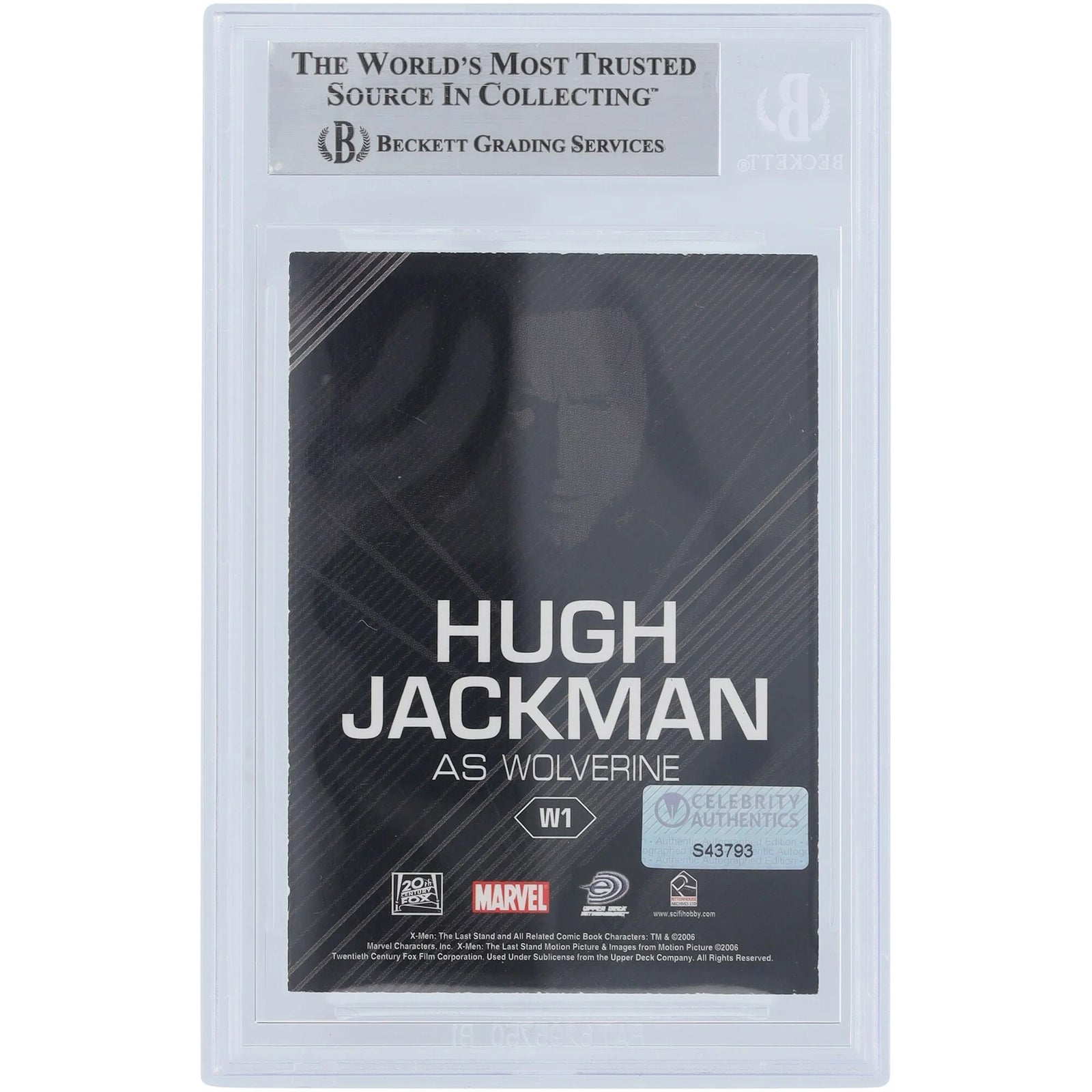 Hugh Jackman Signed 2006 X-Men The Last Stand Card #W1 | Beckett Witnessed