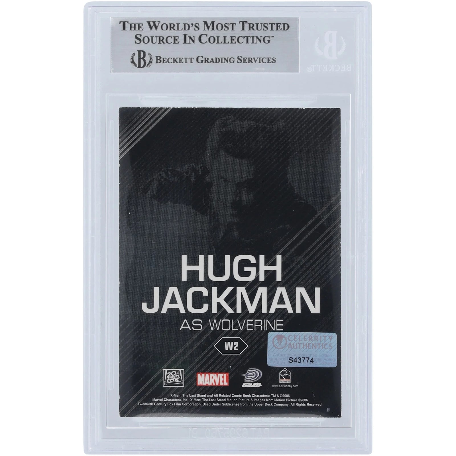 Hugh Jackman Signed 2006 X-Men The Last Stand #W2 Card | Beckett Authenticated