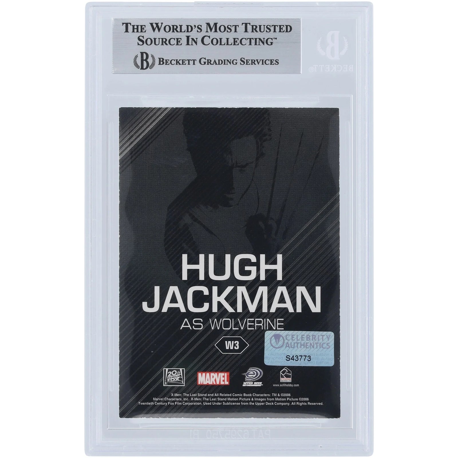 Hugh Jackman Signed 2006 X-Men The Last Stand Card #W3 | Beckett Authenticated