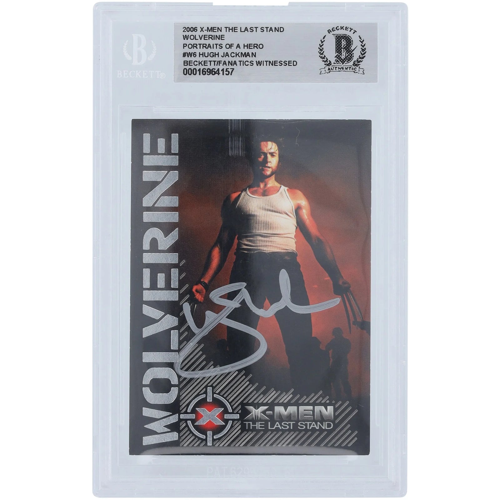 Hugh Jackman Signed 2006 X-Men The Last Stand #W6 Card | Beckett Witnessed