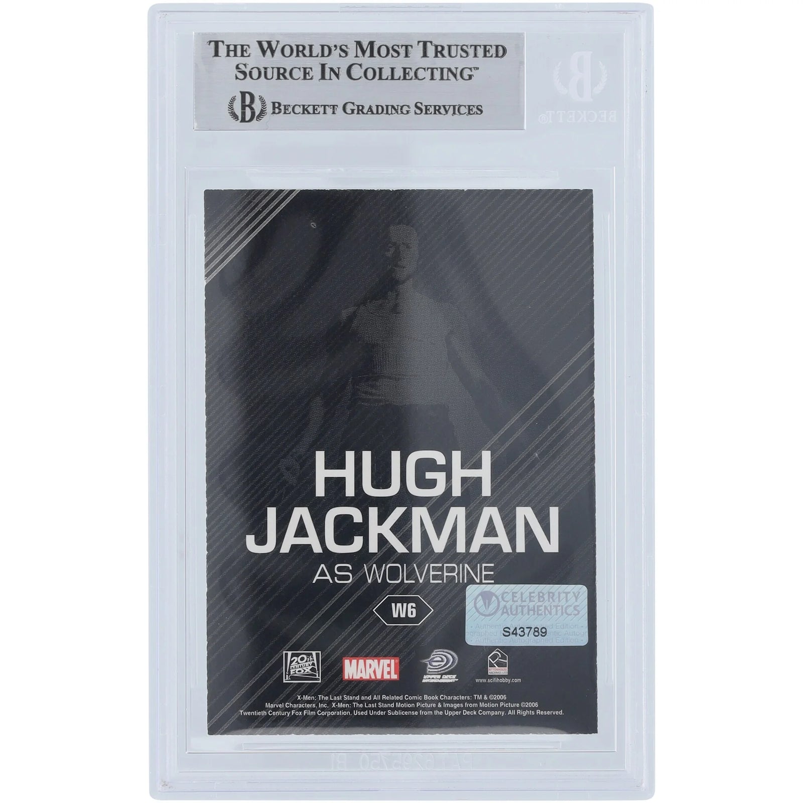 Hugh Jackman Signed 2006 X-Men The Last Stand #W6 Card | Beckett Witnessed