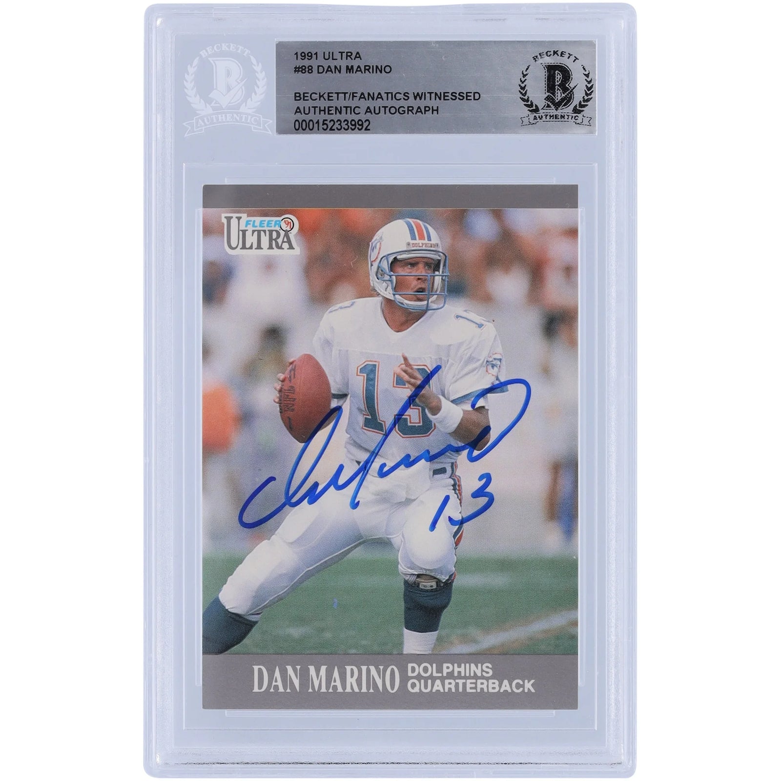 Dan Marino Signed 1991 Fleer Ultra #88 Card | Beckett Authenticated