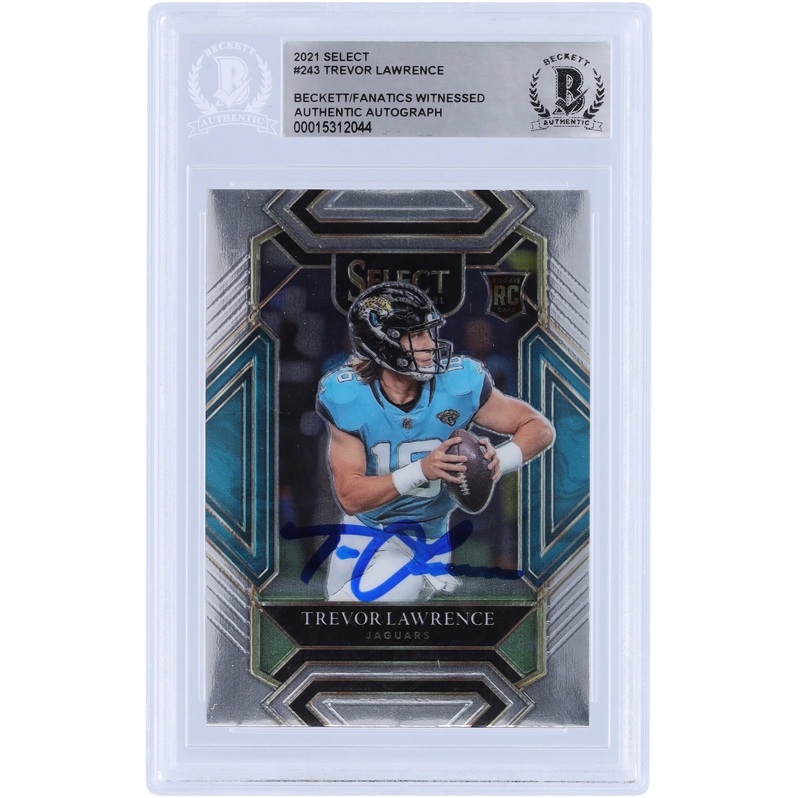 Trevor Lawrence Signed 2021 Panini Select Club Level #243 Rookie Card | Jaguars