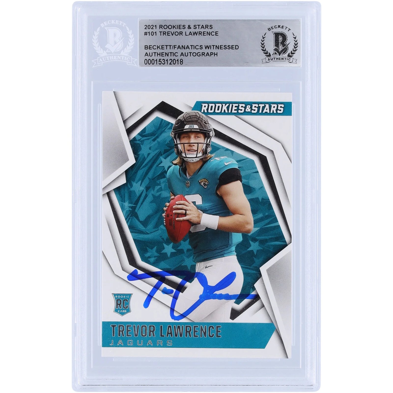 Trevor Lawrence Signed 2021 Panini Rookies & Stars #101 | Beckett Authenticated