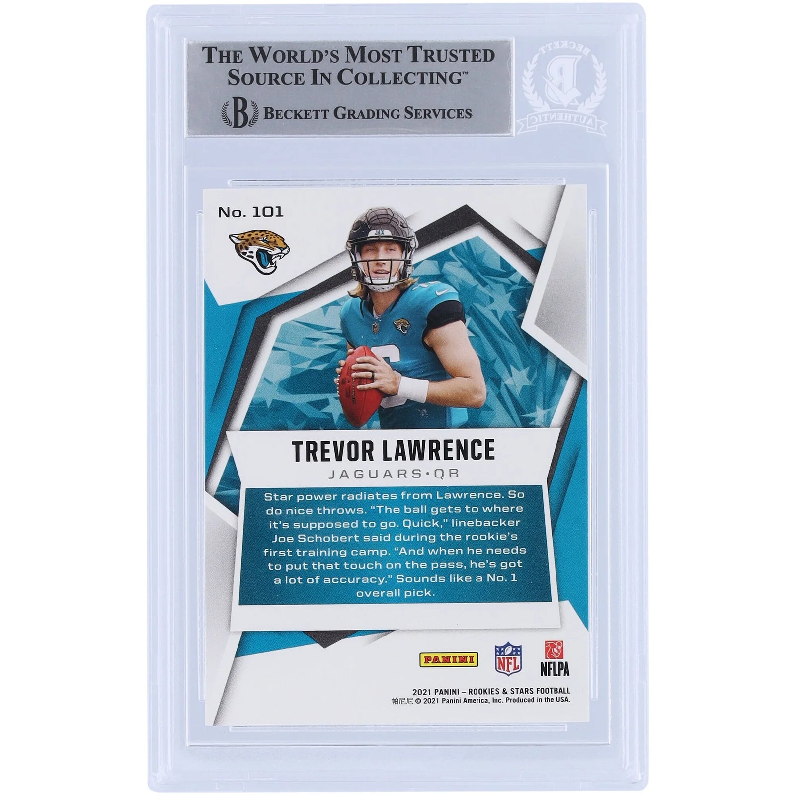 Trevor Lawrence Signed 2021 Panini Rookies & Stars #101 | Beckett Authenticated
