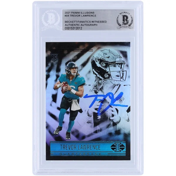Trevor Lawrence Signed 2021 Panini Illusions #59 Rookie Card | Jaguars