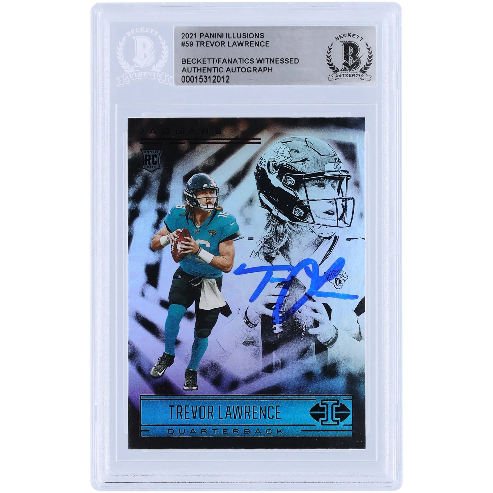 Trevor Lawrence Signed 2021 Panini Illusions #59 Rookie Card | Jaguars